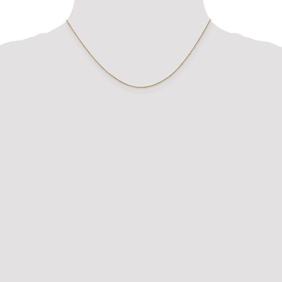 0.75mm, 14k Yellow Gold, Cable Chain Necklace, 16 Inch - Picture 2 of 8